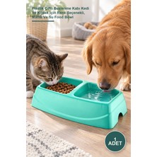 Yenilig 1 Adet Ikili Büyük Mama Kabı – Plastik Çiftli Beslenme Kabı Kedi ve Köpek Için Renk Seçenekli, Mama ve Su Food Bowl