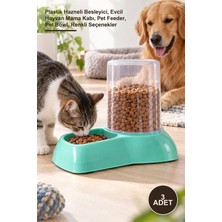 Yenilig 3 Adet Mikopet Hazneli Su ve Mama Kabı – Plastik Hazneli Besleyici, Evcil Hayvan Mama Kabı, Pet Feeder, Pet Bowl, Renkli Seçenekler