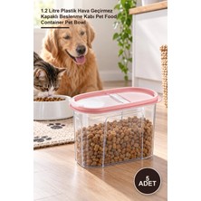 Yenilig 5 Adet Mama Kabı – 1.2 Litre Plastik Hava Geçirmez Kapaklı Beslenme Kabı Pet Food Container Pet Bowl