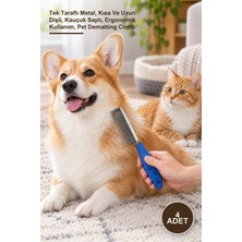 Yenilig 4 Adet Kedi Köpek Tüy Açıcı Tarak – Tek Taraflı Metal, Kısa ve Uzun Dişli, Kauçuk Saplı, Ergonomik Kullanım, Pet Dematting Comb