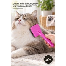 Yenilig 2 Adet Evcil Hayvan Tarağı – Yumuşak Masajlı Tasarım, El Tutamaçlı, Yıkamaya Uygun, Topak Uçlu Plastik, Kedi Köpek Tavşan Pet Brush