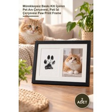 Yenilig 2 Adet Kedi Köpek Pati Izi Fotoğraf Çerçevesi – Mürekkepsiz Baskı Kiti Içeren Pet Anı Çerçevesi, Pati Izi Çerçevesi Paw Print Frame