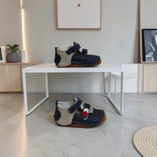 Fiyra 8060 Laci-Gri Ilk Adım Hakiki Deri Bebe Erkek Çocuk Ayakkabı
