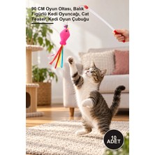 Yenilig 10 Adet Balıklı Kedi Oltası – 90 cm Oyun Oltası, Balık Figürlü Kedi Oyuncağı, Cat Teaser, Kedi Oyun Çubuğu