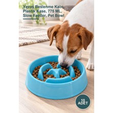 Yenilig 10 Adet Yavaş Mama Yeme Kabı – Yavaş Beslenme Kabı, Plastik Kase, 775 Ml, Slow Feeder, Pet Bowl