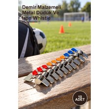 Yenilig 10 Adet Demir Düdük – Demir Malzemeli Metal Düdük ve Iron Whistle