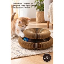 Yenilig 2 Adet Şekillendirilebilir Kedi Oyun Alanı – Oluklu Kağıt Tırmalama ve Dinlenme Yatağı, Esnek Tasarım Cat Scratcher Play Mat