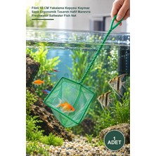 Yenilig 1 Adet Akvaryum Balık Kepçesi – Fileli 10 cm Yakalama Kepçesi Kaymaz Saplı Ergonomik Tasarım Hafif Manevra Freshwater Saltwater Fish Net