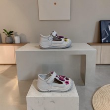Fiyra 8050 Beyaz Renk Hakiki Deri Ortapedik Kız Bebe Ilkadım Ayakkabı