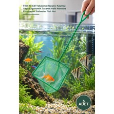 Yenilig 5 Adet Akvaryum Balık Kepçesi – Fileli 10 cm Yakalama Kepçesi Kaymaz Saplı Ergonomik Tasarım Hafif Manevra Freshwater Saltwater Fish Net