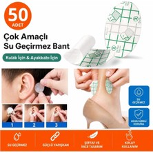 TeknoKapsül Buffer® 50 Adet Su Geçirmez Kulak Bandı ve Ayakkabı Vurma Önleyici Bant Seti, Çok Amaçlı Koruyucu Yapışkan Bant