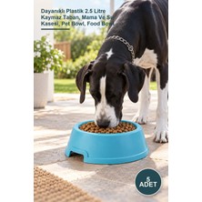 Yenilig 5 Adet Büyük Irklar Için Mama Kabı – Dayanıklı Plastik 2.5 Litre Kaymaz Taban, Mama ve Su Kasesi, Pet Bowl, Food Bowl