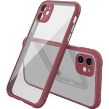 TeknoKapsül iPhone 12 Mini Kılıf Miami Şeffaf Silikon - Fuşya