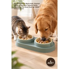 Yenilig 4 Adet Çift Bölmeli Mama ve Su Kabı – Plastik Iki Gözlü Mama Kabı, Kaymaz Taban, Ergonomik Tasarım, Kolay Temizlenen Pet Bowl Kedi ve Köpek