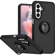 Akıllı Bayi Samsung Galaxy A37 5g Montreal Yüzüklü Silikon Kapak - Siyah