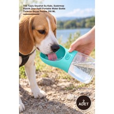 Yenilig 2 Adet Taşınabilir Köpek Su Matarası – Tek Tuşlu Seyahat Su Kabı, Sızdırmaz Plastik Şişe Hafif Portable Water Bottle Turkuaz Beyaz Pembe 350 ml