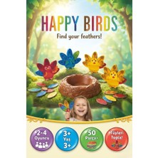 Farbu Oyuncak Happy Birds 55 Parça Renkli +3 Yaş Eğitici ve Eğlenceli Zeka Geliştirici Kutu Oyunu
