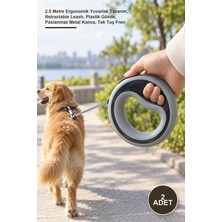 Yenilig 2 Adet Otomatik Köpek Gezdirme Tasması – 2.5 Metre Ergonomik Yuvarlak Tasarım, Retractable Leash, Plastik Gövde, Paslanmaz Metal Kanca, Tek Tuş Fren