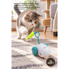 Yenilig 10 Adet Şarjlı Robot Kedi Oyuncağı – Interaktif Tüylü Hareketli Oyuncak, USB Şarjlı Cat Toy, Avlanma Içgüdüsü Uyandıran Oyun Arkadaşı