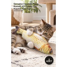Yenilig 5 Adet Kedi Oyuncağı Peluş Balık – Gerçekçi Tasarım, Peluş Kumaş, Av Oyunu, Diş Kaşıma, Cat Toy