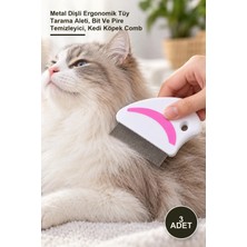Yenilig 3 Adet Evcil Hayvan Bit Tarağı – Metal Dişli Ergonomik Tüy Tarama Aleti, Bit ve Pire Temizleyici, Kedi Köpek Comb