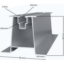 Okyay Enerji 30CM Aliminyum Montaj Rayı
