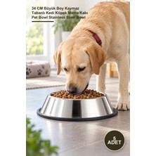 Yenilig 5 Adet Paslanmaz Çelik Mama Kabı – 34 cm Büyük Boy Kaymaz Tabanlı Kedi Köpek Mama Kabı Pet Bowl Stainless Steel Bowl