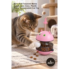 Yenilig 4 Adet Mama Ödüllü Hacıyatmaz Kedi Oyuncağı – Şirin Kedi Tasarımlı Mama Çıkışlı Oyun Aracı, Plastik Kolay Temizlenebilir Cat Toy