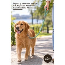 Yenilig 4 Adet Fitil Gezdirme Tasması – Örgülü Ip Tasarım 8 mm 120 Cm, Köpek ve Kedi Leash Rope Gezdirme Aksesuarı