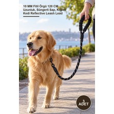 Yenilig 3 Adet Evcil Hayvan Reflektörlü Fitil Gezdirme Tasması – 10 mm Fitil Örgü 120 cm Uzunluk, Süngerli Sap, Köpek Kedi Reflective Leash Lead