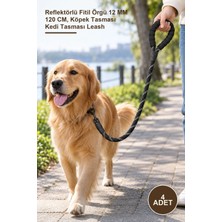 Yenilig 4 Adet Evcil Hayvan Gezdirme Tasması – Reflektörlü Fitil Örgü 12 mm 120 Cm, Köpek Tasması Kedi Tasması Leash