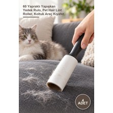 Yenilig 4 Adet Tüy Toplama Yedek Rulosu – 60 Yapraklı Yapışkan Yedek Rulo, Pet Hair Lint Roller, Koltuk Araç Kıyafet
