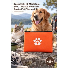 Yenilig 5 Adet Evcil Hayvan Ilk Yardım Çantası – Taşınabilir Ilk Müdahale Seti, Turuncu Fermuarlı Çanta, Pet First Aid Kit