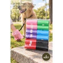 Yenilig 5 Adet Köpek Dışkı Poşeti – Düz Renkli, Dayanıklı Yürüyüş Poşeti, Aparat Uyumlü, 30 cm x 21 Cm, Dog Waste Bags, Poop Bags