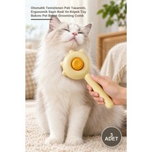 Yenilig 3 Adet Evcil Hayvan Tarağı – Otomatik Temizlenen Pati Tasarımlı, Ergonomik Saplı Kedi ve Köpek Tüy Bakımı Pet Brush Grooming Comb