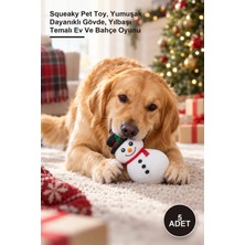 Yenilig 5 Adet Sesli Kardan Adam Tasarımlı Köpek Oyuncağı – Squeaky Pet Toy, Yumuşak Dayanıklı Gövde, Yılbaşı Temalı Ev ve Bahçe Oyunu