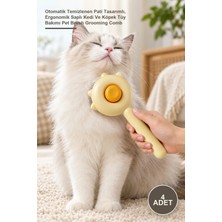 Yenilig 4 Adet Evcil Hayvan Tarağı – Otomatik Temizlenen Pati Tasarımlı, Ergonomik Saplı Kedi ve Köpek Tüy Bakımı Pet Brush Grooming Comb