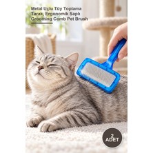 Yenilig 2 Adet Kedi Köpek Tarağı – Metal Uçlu Tüy Toplama Tarak, Ergonomik Saplı Grooming Comb Pet Brush