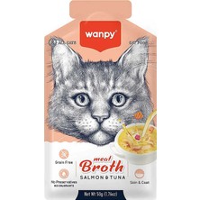 Wanpy Kediler Için Somon&ton Balığı Eti Çorbası  50 gr