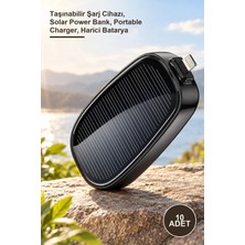 Yenilig 10 Adet Güneş Enerjili Power Bank – Taşınabilir Şarj Cihazı, Solar Power Bank, Portable Charger, Harici Batarya