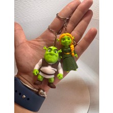 3D Renkli Dünyam Tasarım Atölyesi Şrek ve Piyona Model Anahtarlık