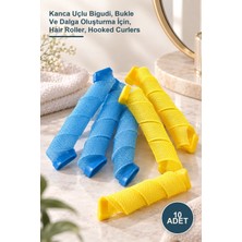 Yenilig 10 Adet Kancalı Saç Şekillendirici Bigudi Set – Kanca Uçlu Bigudi, Bukle ve Dalga Oluşturma Için, Hair Roller, Hooked Curlers