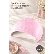 Yenilig 10 Adet Oje Kurutucu Fototerapi Makinesi Kedi Motifli
