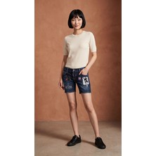 Dsqotheq Kadın Kot Sort Pantolon Düsük Bel -  Modern