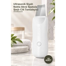 Yenilig 10 Adet Ultrasonik Siyah Nokta Akne Spatula Şarjlı Cilt Temizleyici