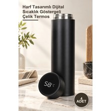 Yenilig 4 Adet Harf Tasarımlı Dijital Sıcaklık Göstergeli Çelik Termos