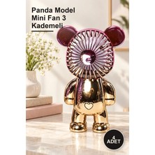 Yenilig 4 Adet Panda Model Mini Fan 3 Kademeli