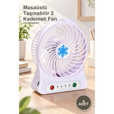 Yenilig 4 Adet Masaüstü Taşınabilir 3 Kademeli Fan