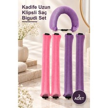 Yenilig 2 Adet Kadife Uzun Klipsli Saç Bigudi Set