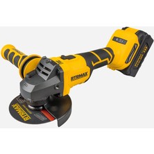 KÖMÜRSÜZ AKÜLÜ AVUÇ TAŞLAMA 20V 115MM 2x4.0 AH AKÜ RTRMAX S-LION HPOWER - RTS5055HP